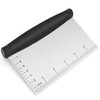 UUBAAR Bench Scraper Chopper 6 Inch Stainless Steel Dough Cutter with Contoured Grip MultiPurpose Kitchen Tool for Bakin