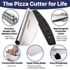 KitchenStar 16Inch Pizza Cutter Rocker Blade Sharp Stainless Steel Slicer Knife Protective Cover Dishwasher Safe Large P