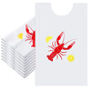 Hotop 50 Pack Plastic Disposable Bibs Seafood Boil Party Supplies Shrimp Crab Boil Accessories Shrimp Feasts BibsCrawfis