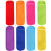 JANYUN 24 Pack Reusable Popsicle Bags Ice Pop Sleeves Antifreezing Sleeves 8 Colors