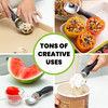 Spring Chef 188 Stainless Steel Ice Cream Scoop with Soft Grip Handle Heavy Duty Ice Cream Scooper for Gelato Sorbet Coo