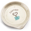 FANGSUN Coffee Spoon Rest Mini Spoon Holder for Countertop Decor Farmhouse Ceramic 35Inch Small Teaspoon Rest for Coffee