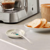 FANGSUN Coffee Spoon Rest Mini Spoon Holder for Countertop Decor Farmhouse Ceramic 35Inch Small Teaspoon Rest for Coffee