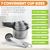 Spring Chef Magnetic Measuring Cups Spoons Set Patent Pending Strong N45 Magnets Heavy Duty Stainless Steel Fits in Spic