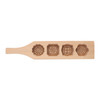 Wooden Mooncake Mold 4 Flower Shape Handmade Baking Mooncake Bun Mold for DIY Muffin Moon Pies Mooncake Cookies Mung Bea