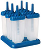 Tovolo Groovy Popsicle Molds Set of 6 MessFree Plastic Ice Pops with Reusable Sticks DripGuard for Freezer SnacksDishwas