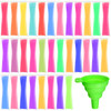 Hoolerry 600 Pcs Disposable Ice Mold Bags with 1 Silicone Funnel Freezer Tubes with Zip Seals Candy Ice Mold Yogurt Tube