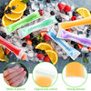 Hoolerry 600 Pcs Disposable Ice Mold Bags with 1 Silicone Funnel Freezer Tubes with Zip Seals Candy Ice Mold Yogurt Tube