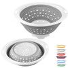 QiMH Collapsible Colander and Strainer 5 Quart125 gal Heavey Duty Kitchen Drainer Basket for Pasta Veggies and Fruits Ne