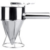 MyLifeUNIT Stainless Steel Pancake Batter Dispenser Funnel Dispenser with Stand for Takoyaki and Baking