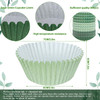 Whaline 300Pcs Green Cupcake Liners Sage Green Dark Green Light Green Baking Cups Gradient Green Wedding Cupcake Wrapper