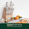Cuisinart 15Piece Knife Set with Block High Carbon Stainless Steel Forged Triple Rivet White C77WTR15P