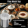 CUSINIUM 14 Ounce Powdered Sugar Shaker Duster With Handle Fine Mesh With Plastic Cap Pack of 2