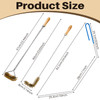 Nuenen 3 Pieces Fryer Cleaning Tools Including L Shaped Fryer Cleaning Brush Deep Cleanout Rod and Long Handle Basket Br