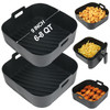 BYKITCHEN 9 Inch Square Silicone Air Fryer Liners for 6 to 8QT Set of 2 Reusable Silicone Airfryer Tray Insert Air Fryer