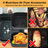 BYKITCHEN 9 Inch Square Silicone Air Fryer Liners for 6 to 8QT Set of 2 Reusable Silicone Airfryer Tray Insert Air Fryer