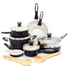 GreenPan Rio 16 Piece Cookware Pots and Pans Set Hard Anodized Healthy Ceramic Nonstick PFASFree Bakelite Handles Frypan