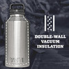 YETI Rambler 64 oz Bottle Vacuum Insulated Leakproof Stainless Steel with Chug Cap Black