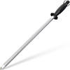 Utopia Kitchen Knife Sharpener Rod 12 Inch Professional Honing Rod for Knife Sharpening with Hanging Hook Black