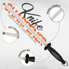 Utopia Kitchen Knife Sharpener Rod 12 Inch Professional Honing Rod for Knife Sharpening with Hanging Hook Black