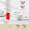 MALACASA 26 Oz Porcelain Soup Bowls Set of 4 White Ceramic Bowls for Kitchen Cereal Bowl for Oatmeal Fruit Salad Ramen a