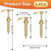 VOISEN Coffee Syrup Pumps 6 Pack Gold Syrup Pump Skinny Syrup Pump for 750ml 254oz Syrup Bottle Syrup Pump Dispenser for