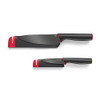 Joseph Joseph Slice Sharpen 6 Chefs Knive and 35 Paring Knife with Sharpening Protective Sheaths Black
