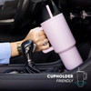 Simple Modern 40 oz Trek Tumbler with Handle and Straw Lid Cup Holder Friendly Insulated Stainless Steel Travel Mug Blus