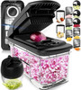 Fullstar Allin1 Vegetable Chopper and Mandoline Slicer for Kitchen Cheese Grater French Fry Cutter Cheese Slicer Bonus H