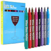 GAINWELL Metallic Wine Glass Markers 8Pcs NonToxic FoodSafe DishwasherSafe Wine Glass Marker Pens for Ceramic Plates Par