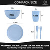 Wheat Straw Dinnerware Sets 20 PCS Dishes Dinnerware Set Microwave and Dishwasher Safe Lightweight Unbreakable Dishes Re