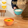Homienly Plastic Bowls Alternative Unbreakable Wheat Straw Cereal Bowls 8 PCS Microwave Dishwasher Safe Bowl for Cereal