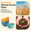 Homienly Plastic Bowls Alternative Unbreakable Wheat Straw Cereal Bowls 8 PCS Microwave Dishwasher Safe Bowl for Cereal