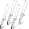 Patelai 4 Pieces Korean and Japanese BBQ Tongs Non Slip Cooking Utensils Stainless Steel Tongs for Serving Food Salad Ca