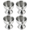 Saihisday 4Packs Stainless Steel Egg Cups Soft Boiled Hard Boiled Egg Tray Metal Single Egg Holder Kitchen Gadgets Tools