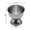 Saihisday 4Packs Stainless Steel Egg Cups Soft Boiled Hard Boiled Egg Tray Metal Single Egg Holder Kitchen Gadgets Tools