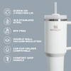 Stanley Quencher H20 Tumbler with Straw 14 oz Flowstate 3Position Lid Cup Holder Compatible for Travel Insulated Stainle