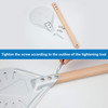 Pizza Turning Peel Perforated Pizza Turner Round Metal Aluminum Turning Peel Paddle with 16 Inch Antiscalding Nonslip Du
