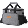 Lifewit Medium Lunch Bag Insulated Lunch Box Soft Cooler Cooling Tote for Adult Men Women Gray 12Can 9L