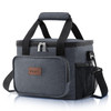 Lifewit Medium Lunch Bag Insulated Lunch Box Soft Cooler Cooling Tote for Adult Men Women Dark Gray 12Can 9L