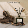 Craft Kin Reed Diffuser with Dried Flowers 5 oz Santal Woods Scented Reed Diffusers for Home Bathroom Scent Sticks Elega