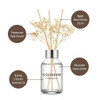 COCODOR Flower Reed Diffuser Set 34oz White MuskScent Diffuser with Sticks Home Fragrance Reed Diffuser for Bathroom She