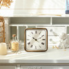 NIKKY HOME Vintage Silent NonTicking Table Clock Shelf Desk Top Clock Battery Operated Retro Home Decor for Bedroom Livi