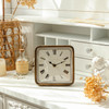 NIKKY HOME Vintage Silent NonTicking Table Clock Shelf Desk Top Clock Battery Operated Retro Home Decor for Bedroom Livi