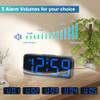 Peakeep Small Digital Alarm Clock Plug in for Bedrooms Bedside Tiny Electric Clock Large Big Numbers Display with Batter
