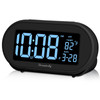 DreamSky Alarm Clocks for Bedrooms Auto Set Digital Desk Clock for Bedside Nightstand Electric Clock with Dimmable Brigh