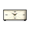 NEWGATE Thunderbird Desk Clock Retro Contemporary Rectangular Design Black Modern mid Century Style for Desk Mantel Tabl