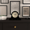 JONES CLOCKS Speakeasy Small Mantel Clock Classic Napoleons hat Design Black Contemporary Classic Style for Desk Table S