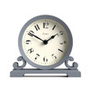 JONES CLOCKS Saloon Mantel Clock Small Traditional Double Scroll Design French Navy Contemporary Classic Style for Desk
