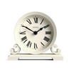 JONES CLOCKS Saloon Mantel Clock Small Traditional Double Scroll Design Pale Cream Roman Numerals Classic Style for Desk